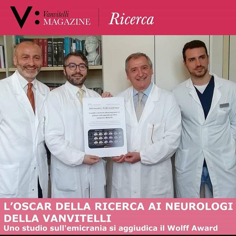 #VANVITELLIMAGAZINE| Uno studio #unicampania rivela i meccanismi alla base della sensibilità cutanea nei pazienti emicranici e si aggiudica il “Wolff Award”! bit.ly/3et1oGt #neurologia #wolffaward #emicrania