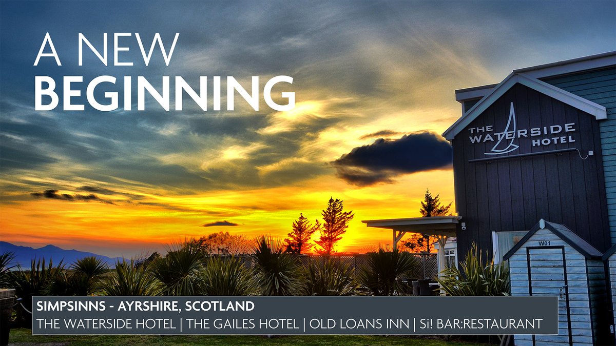 😊A NEW BEGINNING..! 😊Very soon, we will reopen. Outdoor areas at @HotelWaterside and GG's @GailesHotel from July 6 and hotels & restaurants from July 15. Book online! bit.ly/2BNURYB We look forward to welcoming you #NewBeginning #SimpsInns #Ayrshire #AfterLockdown