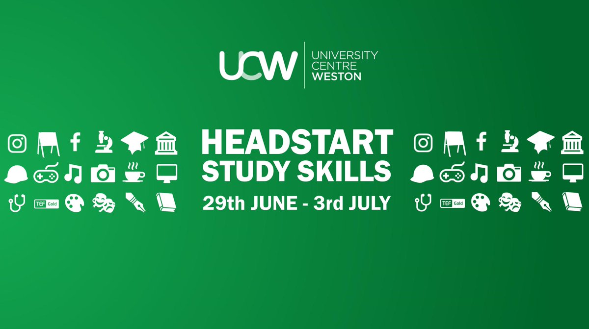 UCWeston's tweet photo. Headstart starts this morning at 10am and it still isn't too late to get involved...

Today's schedule includes a welcome to UCW, introduction to Office 365 Teams and its chat platform, and an IT skills forum.

Find out more and register at https://t.co/sm8AxjF877 https://t.co/a56yxc0wS3