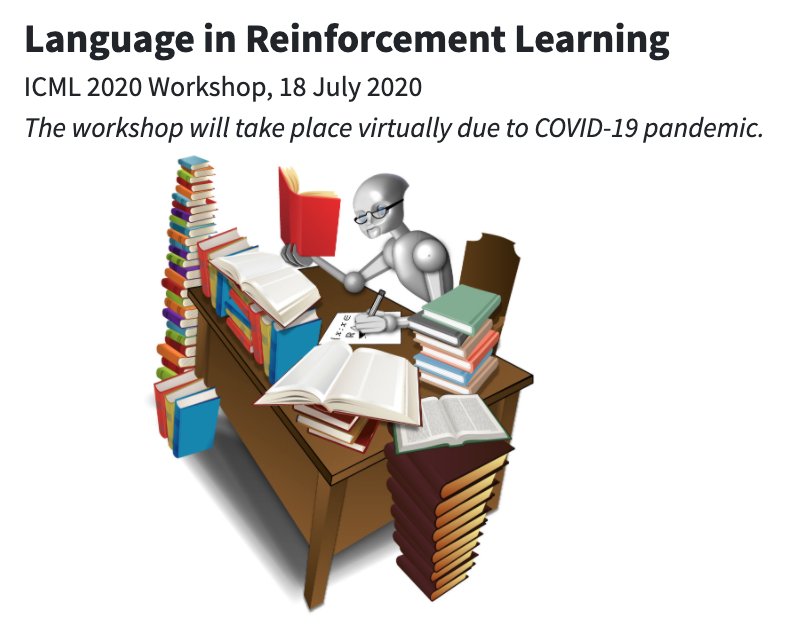 "Going" to <a href="/icmlconf/">ICML Conference</a>? Come hear about the future of  language+RL at the #LaReL2020 workshop on Language in Reinforcement Learning, held July 18. Here's a short thread introducing some of the highlights. [1/9]
larel-ws.github.io/program/