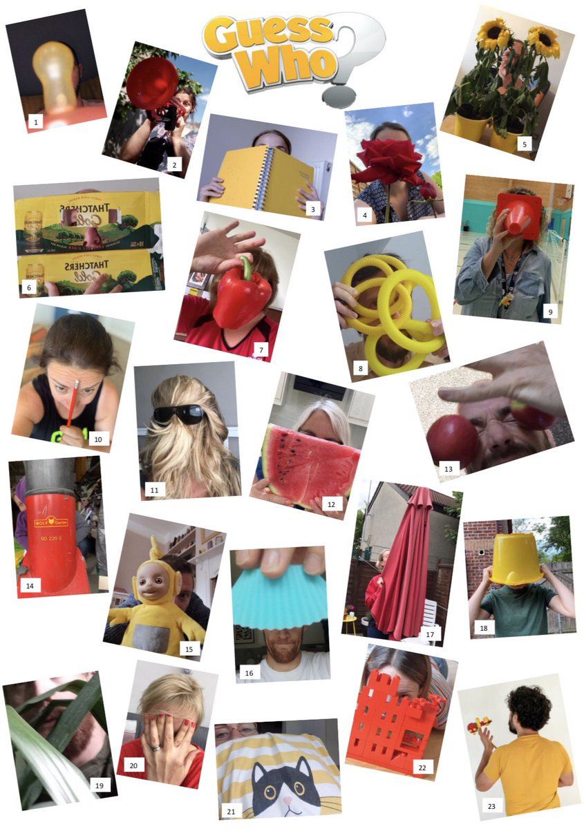 OldfieldHouses's tweet photo. *NEW HOUSE QUIZ*

Guess who? Which members of staff are hiding behind objects?

Clue...the objects are their house colour! #oldfieldhouses #housequiz #housecompetition https://t.co/kB0ovqtDGY