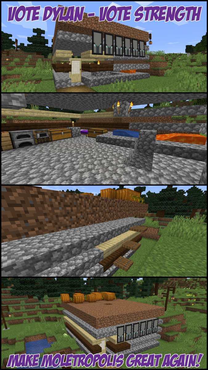 TheMolecast's tweet photo. Last week's #MultiplayerMadness saw the Molecast running for Moletropolis Mayor by building the most epic #Minecraft home bases!

Who should be Mayor, Alistair, Dylan, Fish or Gregg?
Cast your vote now in the first ever Moletropolis Residential Elections!

#ZAStreams #RoadTo50 https://t.co/NHV3lcOsiQ
