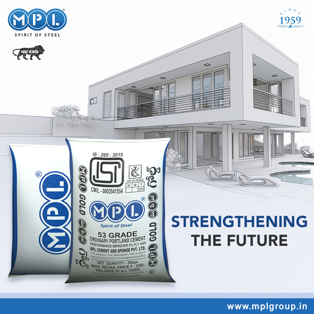 MPLGroup2's tweet photo. Durability and strength for your constructions, choose MPL Cement.
For trade enquires call: +91 (40) 6733-0000
For more details Visit: https://t.co/3dF6FPJm8T

#strong #durable #savewater #construction #cement #MPLCement #MPLGroup #mahalakshmiprofiles https://t.co/nE7PEYWztB
