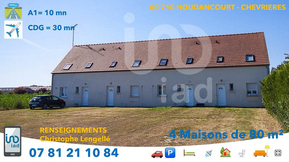 Lengellc's tweet image. Tous les détails sur iadfrance.fr/conseiller-imm…/CHRISTOPHE.LENGELLE

A Houdancourt, à proximité de l'A1, à 30 mn de Roissy, une réelle opportunité pour un investissement locatif ou une première acquisition........................

Prix FAI par maison : 149 000 TTC