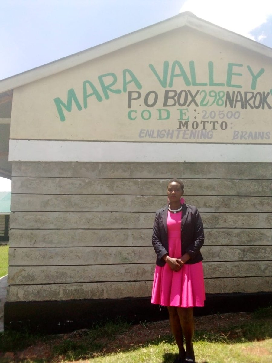PowerOfOneKenya's tweet photo. Branice Yiamoi a @GivingEducation  alumna and a Bsc in Medical Laboratory, graduate from Maseno University is the Managing Director and Co-founder at Mara Valley School. A school she founded to fulfill her desire of providing education to her community. 
#powerofone
#initiativeKE https://t.co/586togSWof