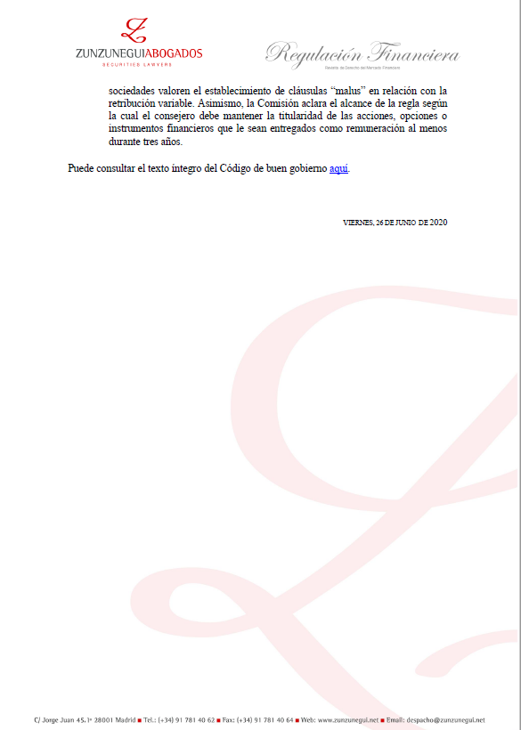 ZunzuneguiAbog's tweet photo. ⚡️ Legal Flash #FinReg #FinAlert
La @CNMV_MEDIOS aprueba la reforma del Código de Buen Gobierno de las sociedades cotizadas.
https://t.co/0FGWAc13Wj https://t.co/xEcQ8mnEaR