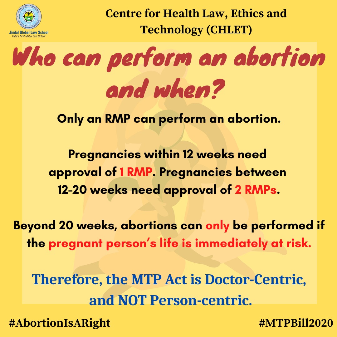 The MTP Act, 1971 was passed as a population control strategy rather than a legislation to further the reproductive autonomy of pregnant women. Like the Act, the MTP Bill 2020 does not allow for abortion on request. #AbortionIsARight  #MTPBill2020
