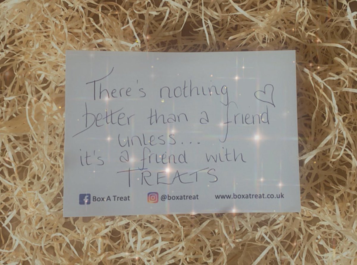BoxATreat's tweet photo. Be THAT friend π
The send a special gift on an ordinary day kind of friend...
Because all you need is love β€οΈ
Well... a little treat now & then helps π
#bestfriend #friend #caring #treatbox #boxatreat #giftbox #birthday #chocolate #sweetsgift #sweet #giftmessage #freedelivery https://t.co/VABz5eJ4Dc
