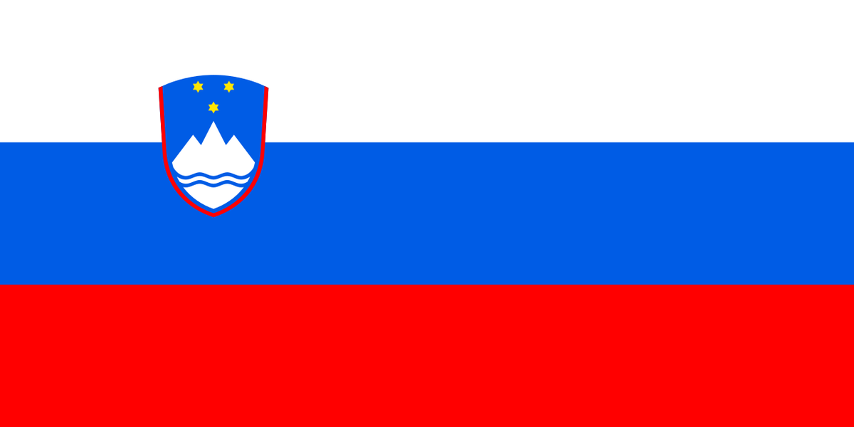 Slovenia. 6.5/10. Adopted in 1991. The coat of arms is a shield with the image of Mount Triglav. The flag's colors are considered to be Pan-Slavic, but actually come from the medieval coat of arms, consisting of a blue eagle on a white background with a red & gold crescent.