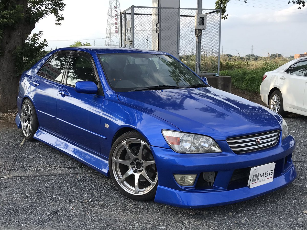 Msg Carshop Twitterissa アルテッツァ入庫しました Bnスポーツ フルエアロ R34 ベイサイドブルー 6mt 改造車売るならmsg 車売ります 車買取 ドリ車買取 アルテッツァ 改造車買取