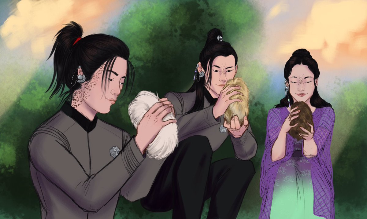 So I got into the Untamed and immediately decided to put it in a blender with Star Trek? There’s probably gonna be more because I’m still fascinated by this AU.  #mdzsfanart  #WangXian  #THEUNTAMED
