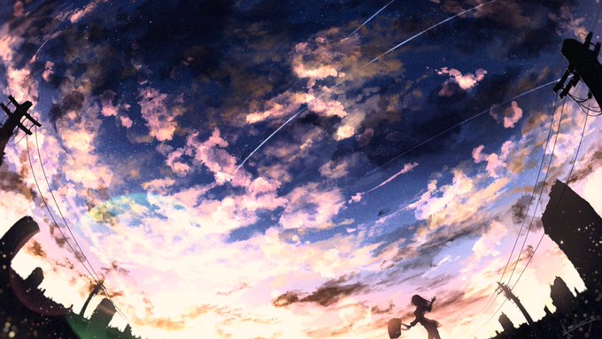 「飛行機雲 風景」のTwitter画像/イラスト(古い順)