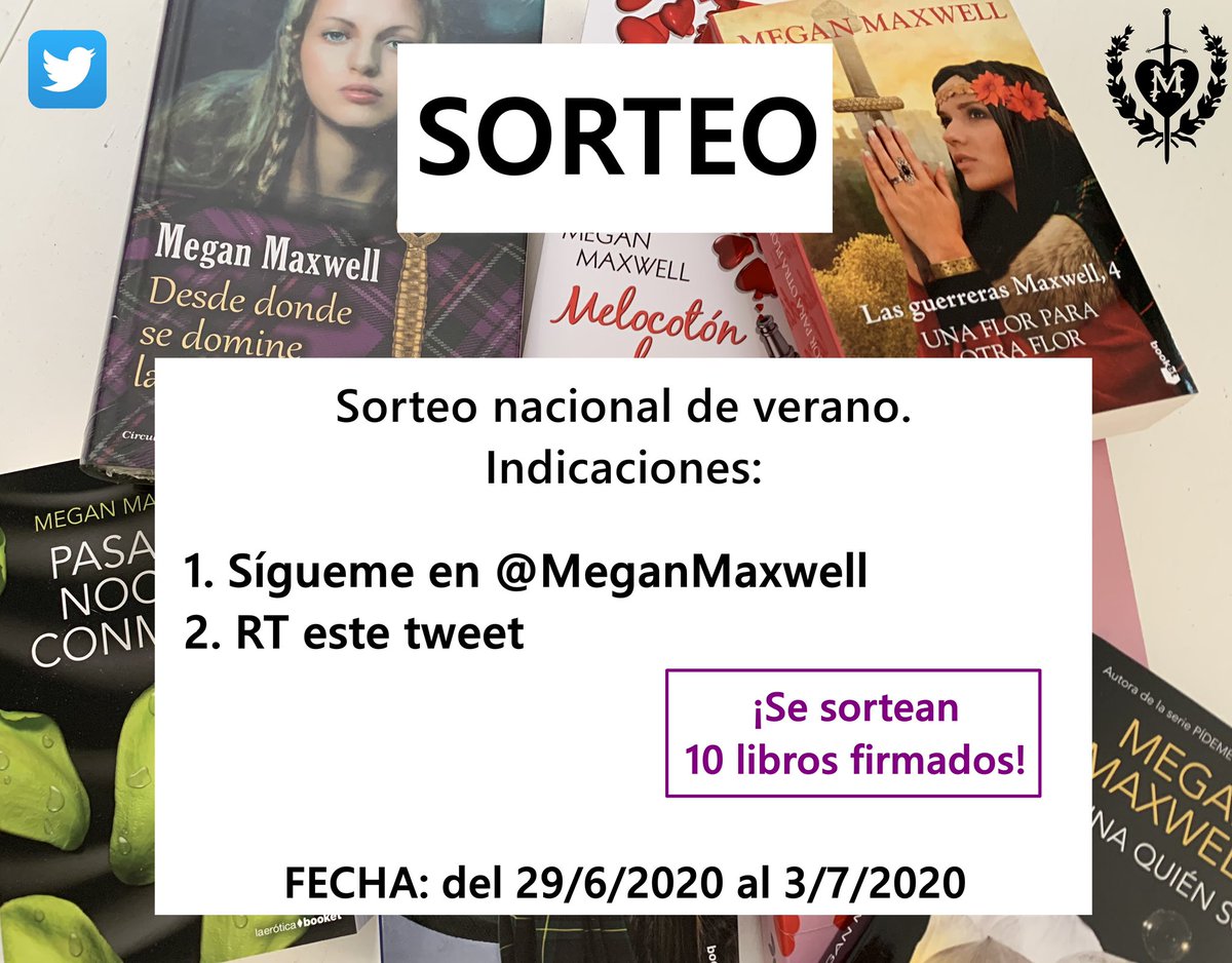 Guerrera/os
¡Llegó el sorteo de verano!
Sorteo 30 libros. 10 en FB, 10 en Twitter y 10 en Instagram.
En este caso es nacional, ya que el tema Covid-19 nos impide enviar al extranjero.
Para participar en el sorteo de Twitter, sigue las indicaciones de la imagen.
¡Mucha suerte!