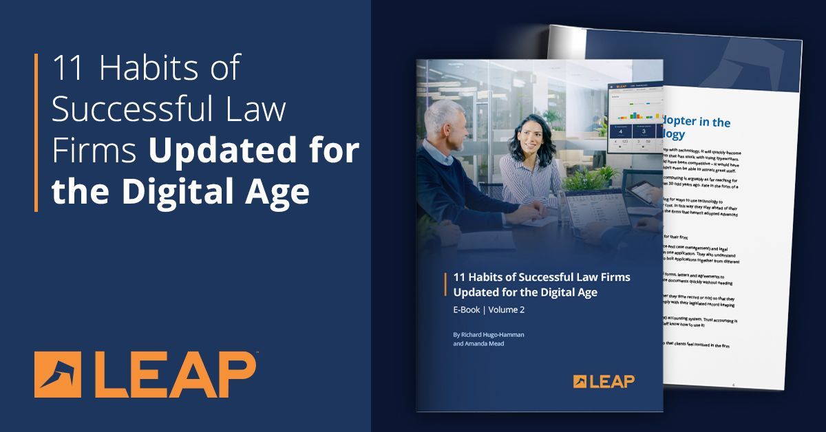 Burlcobar's tweet photo. From our Corp. Partner @LEAP4Lawyers: Build your law firm into a happy &amp; successful business while working remotely. Learn how to implement these updated 11 Habits for practicing in the digital age. Read LEAP’s whitepaper &amp; download the checklist now: https://t.co/02k9R9Bmgs https://t.co/gURAn9Iu2X