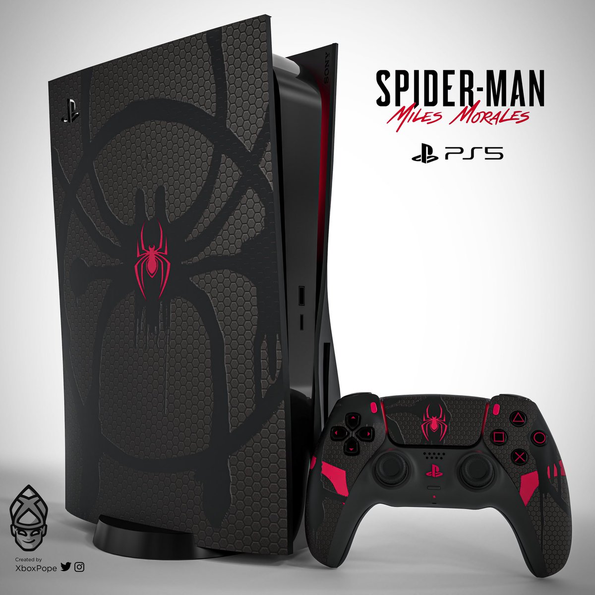 Spiderman Miles Morales PS5 Controller Console Skin Be ...