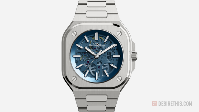 Bell &amp; Ross BR 05 Skeleton Blue Wrist Watch... #Style #Watches DesireThis.com/4380