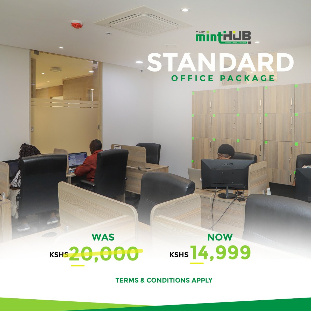 theminthub's tweet photo. This new week work from our beautifully designed, #covidready offices from as low as Kshs.14,999. Free tea and coffee, limited boardroom hours &amp; a delightful team to help make sure you get value for money. #theminthubcares #flattenthecurve #officespace #coworking #workspaceske https://t.co/EizGSSSTe1