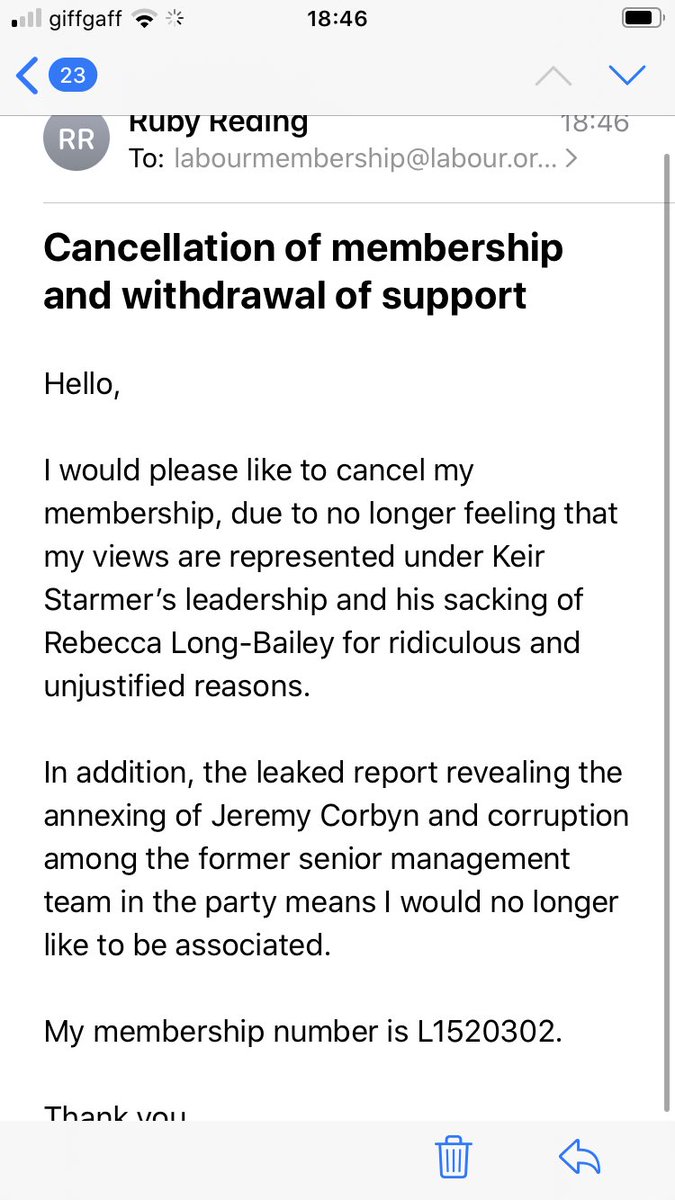 Ruby_Reding's tweet image. Goodbye @UKLabour Party, it’s been a swell 6 years.