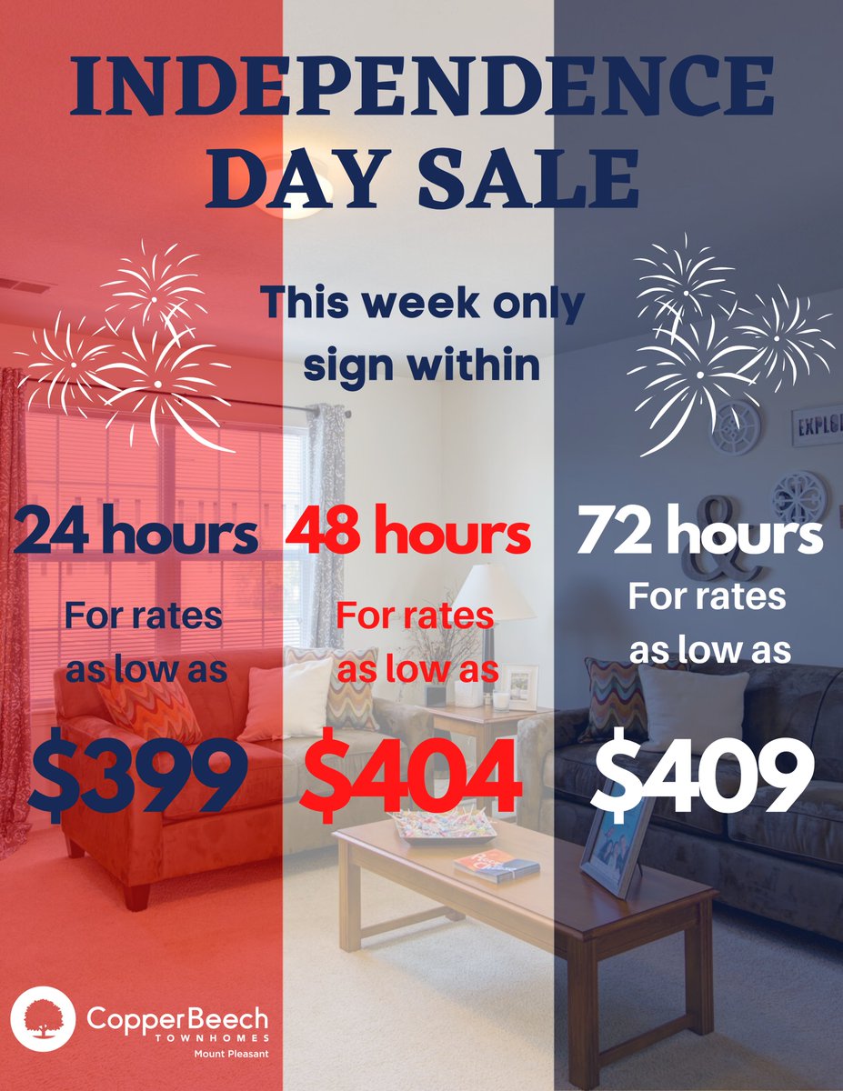 CopperBeechMtP's tweet photo. 🎆ATTENTION🎆
This week only, sign for 3x3.5 standard or a 4x4.5 standard and save on your monthly rent!
Contact us for more information! https://t.co/RZg2CBTzkL