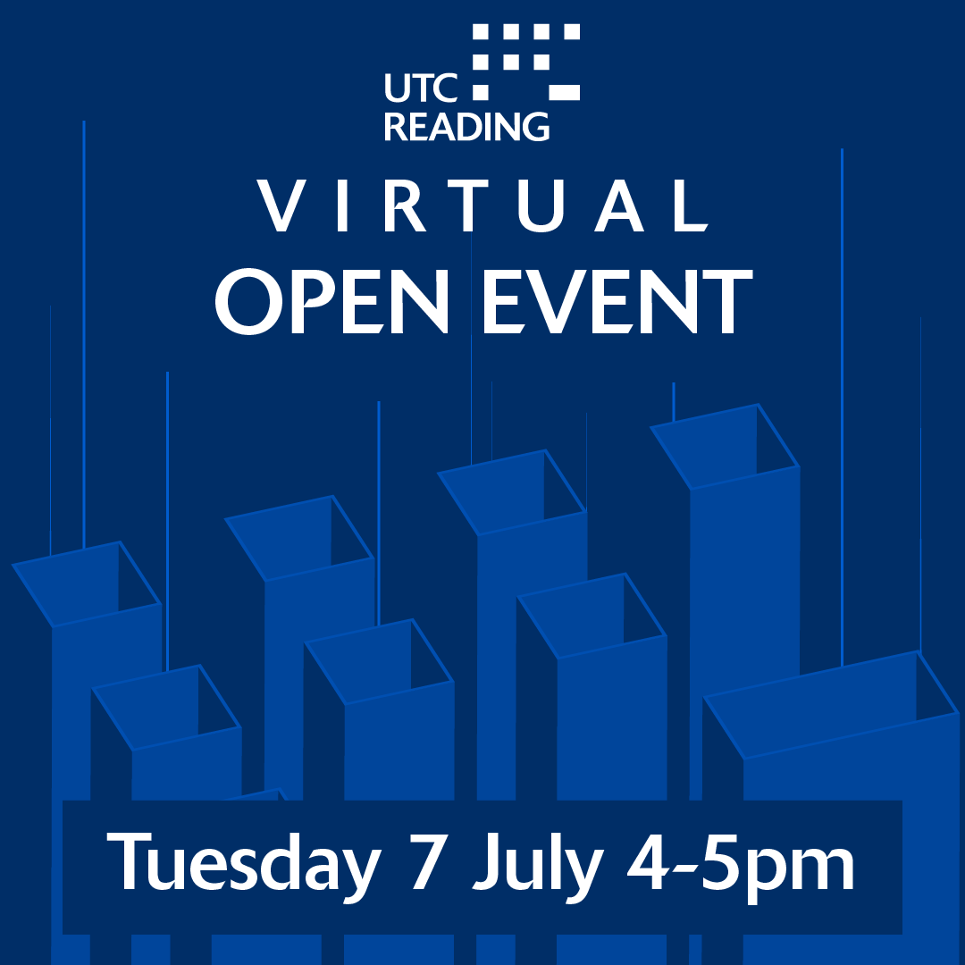 UTCReading's tweet photo. Date for your diary! Keep Tuesday 7 July (4-5pm) free - we are holding a Virtual Open Event! Join us for an insight into our curriculum, facilities and much much more! We will be posting up our link to register shortly. https://t.co/SY1ARu4w1O