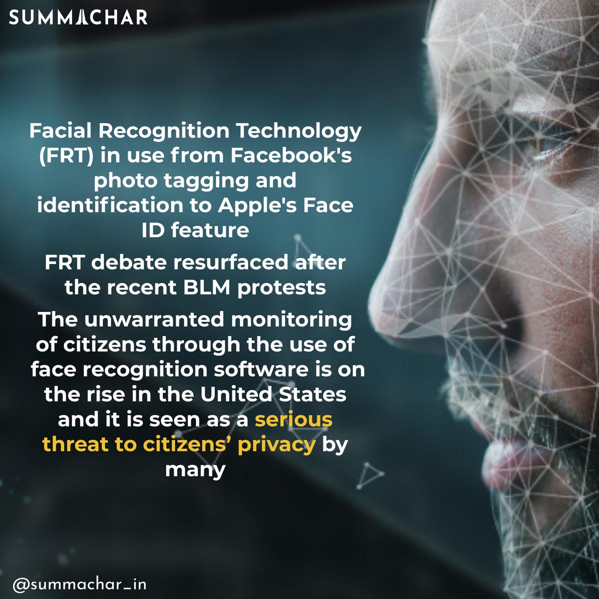 summachar_in's tweet photo. (1) Facial recognition technology has been around from Facebook’s photo tagging and identification to Apple’s Face ID feature.
#facerecognition #faceidentification https://t.co/IEfc6zUoZQ