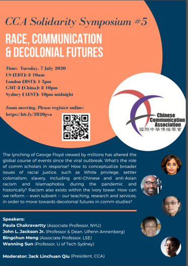 MediaLSE's tweet photo. Chinese Communication Association #Symposium5
Race, Communication and Decolonial futures
Including Dr Bingchun Meng @MediaLSE
Register⬇️⬇️
https://t.co/Hv1sMPHFyA
@LSEnews https://t.co/SOqtdK9YyO