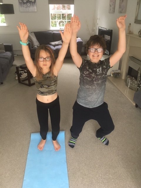 MarkHewes1's tweet photo. @redhillfield ⁩ #RHFsportsweek #PhysicalWorkout #Farah Elliott and Hannah’s attempt at Yoga 😀 https://t.co/aHSAk8USwQ