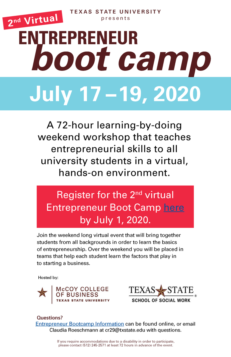 aspire2bu's tweet photo. Join the weekend long virtual event that will bring together
students from all backgrounds in order to learn the basics
of entrepreneurship. Register Here: https://t.co/Lm0p0x3NpP https://t.co/Y8O1xkoY2P