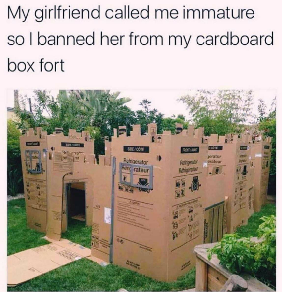 ClimbingFrames's tweet image. Couldn't resist 🤣 

#gardenplay #kidsfort #kidscastle #humour #bigkids