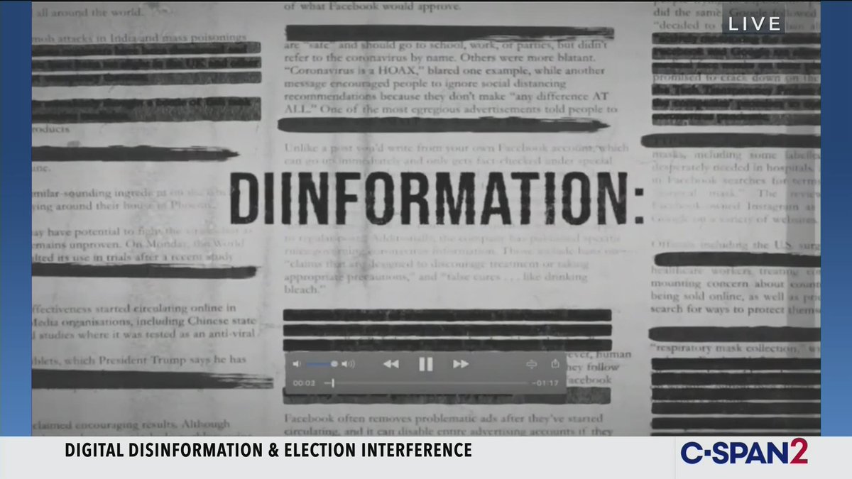 Cspan On Twitter Forum On Disinformation And Election