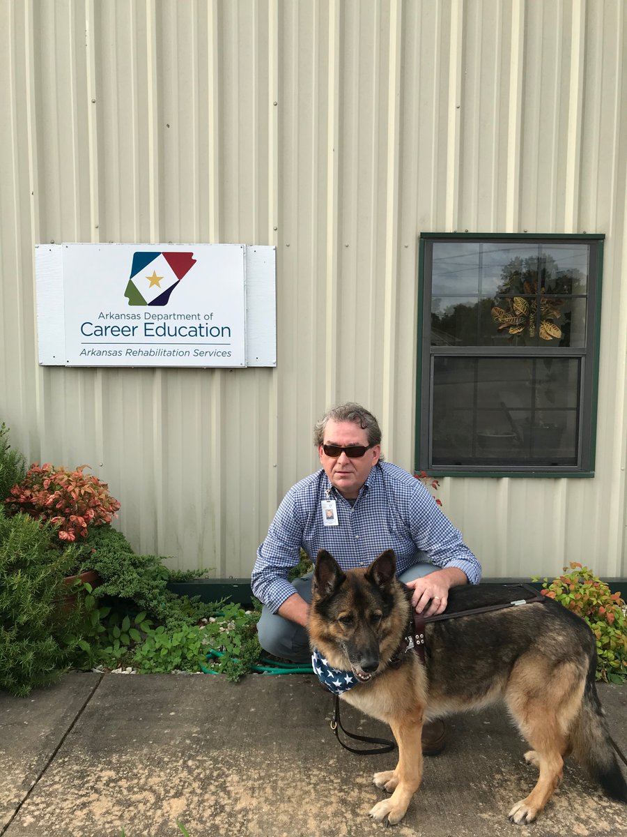 KyleKiper's tweet photo. Happy 10th Birthday @Fidelco German Shepherd Guide Dog Uma! 8 Years of Active Duty Government Service, in 25 States &amp; 5 Countries! Photo of Uma &amp; me reporting for work this morning. https://t.co/tOzN13C10L