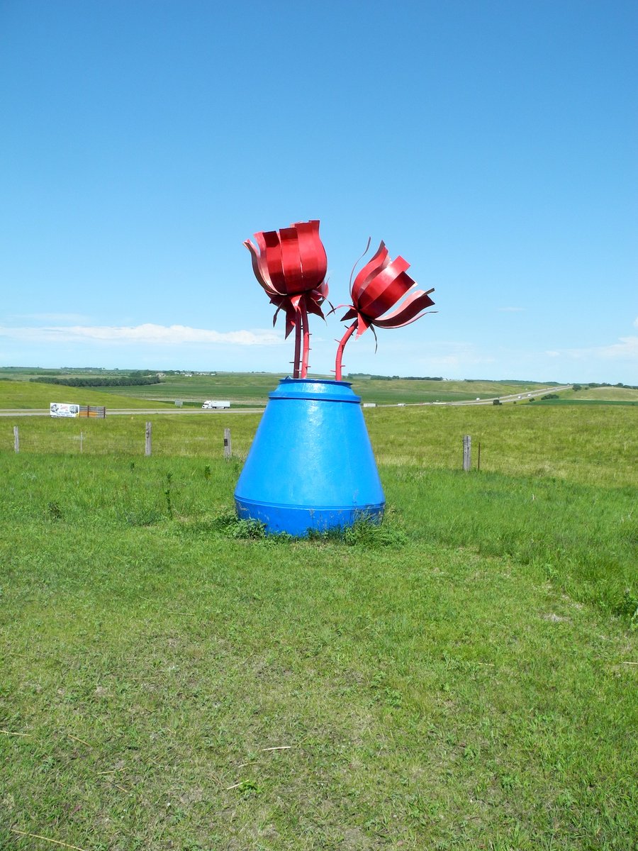 And a few more of those, because they were sinister and captivating. The human figure was inside the giant bovine head. Naturally. And the surrounding sky feels enormous.