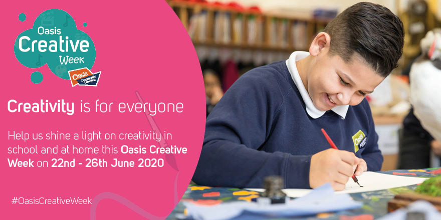 OasisAcademies's tweet photo. We want to say a BIG thank you to everyone who got involved in this #OasisCreativeWeek and helped us shine a light of creativity. We’ve enjoyed seeing sharing all the amazing work you guys have done. #OCW2020 https://t.co/qTg5vodxxx
