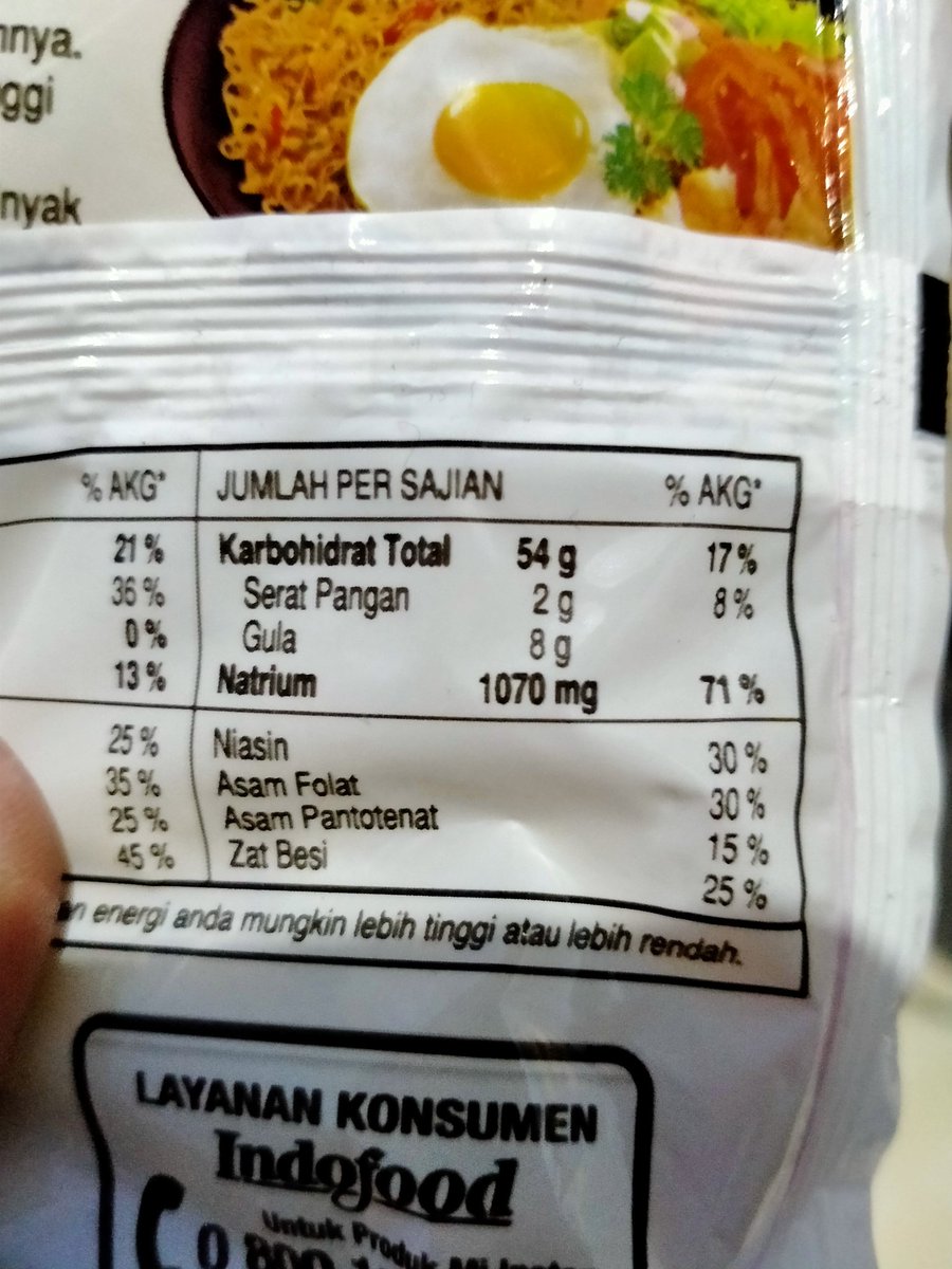 Wow tinggi bener indomie natriumnya hahaha ☠️