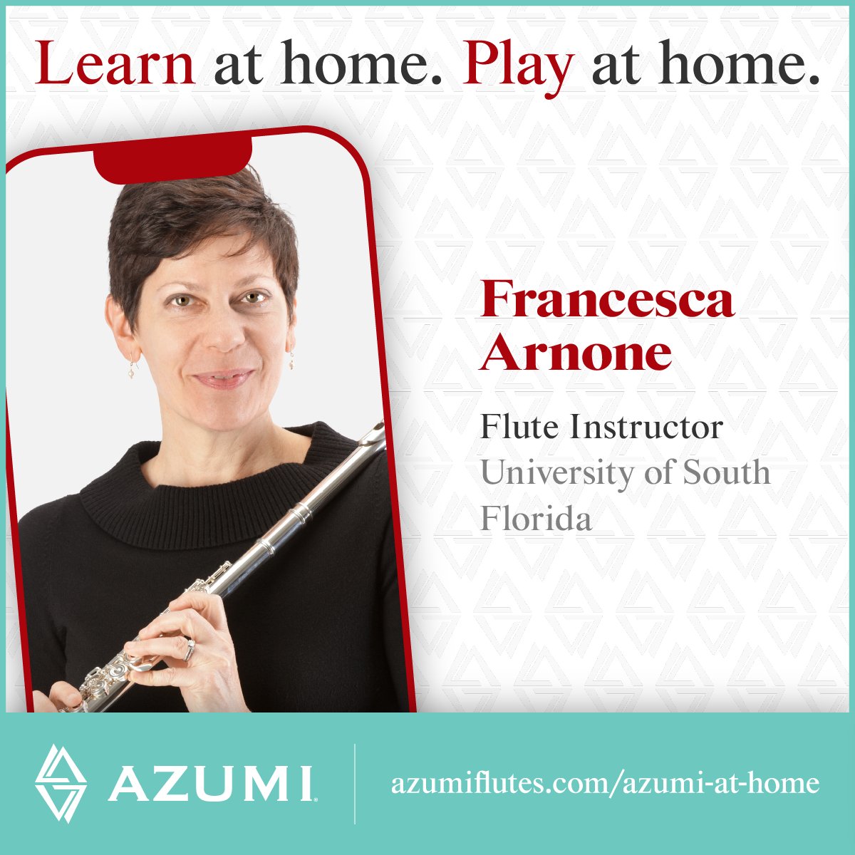 AzumiFlutes's tweet photo. LAST CHANCE! Receive a free virtual private lesson from an Altus artist with the purchase of a new Azumi flute from one of our authorized retailers! Receive a lesson with one of seven amazing artists, including Francesca Arnone! Learn more at https://t.co/CdzqYKXKJP. #azumiflutes https://t.co/zQ1qFNArV0