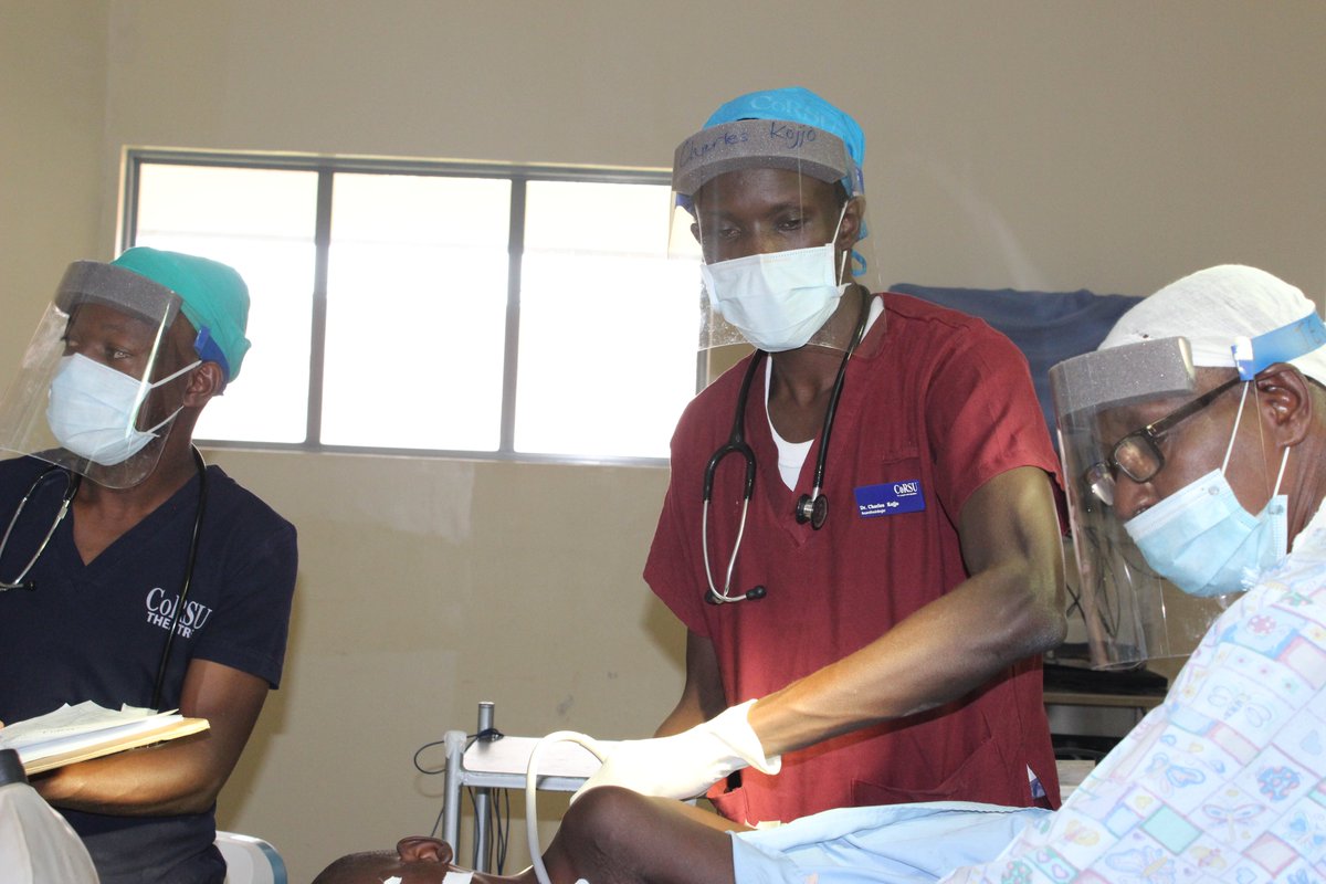 CoRSU is grateful to <a href="/DonatePPE/">DonatePPE</a> through #FriendsofCoRSU <a href="/SiyouSong/">Siyou Song</a> , Francis Wright and Deyu Kong who donated 250 Face shields to strengthen our preventative measures during Covid 19 pandemic and be able to continue providing critical surgeries .