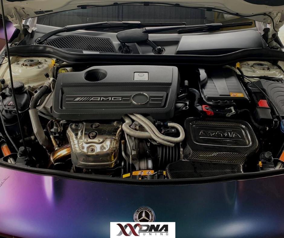 dna_octane's tweet image. Unlock and Unleash the fullest potential of your CLA 45 AMG here at DNA Tuning. With all the hardware upgrades done we just unleashed this CLA 45 to a Stage 2 CLA 45!

Stock: 381HP/475Nm
Stage 1: 410HP/530Nm
Stage 2: 430Hp/555Nm

#dnaoctanemotorsport #dnatuning