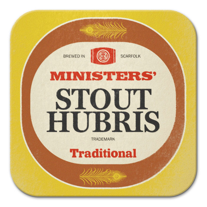 The pubs will reopen in a few days. Every day this week we will post a 1970s beer mat from the Scarfolk council archives. Visit Scarfolk & collect them all!  https://scarfolk.blogspot.com  #2: "Stout Hubris" #PubsReopen  #PubsReopening  #4thofJuly