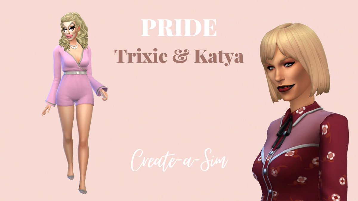 PrinsassJasmine's tweet image. Here's my CAS video of Trixie &amp;amp; Katya from Rupaul's Drag Race that I made to celebrate #PRIDE2020 
Watch it here:
youtu.be/FeVCwDwZ6dg
#showusyoursims #TheSims4 #Pride #sasiprideparade