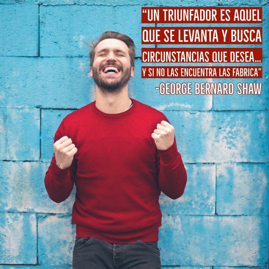 VIVEMiamiRealty's tweet photo. "Un TRIUNFADOR es aquel que se levanta y busca circunstancias que desea… y si no las encuentra las FABRICA"… -George Bernard Shaw

 #WorkingByGivingValue #Fotos #GrowingTogether #Inspiración #Vida #Triunfador #Circunstancias
#Florida #VIVEMiamiRealty #Frases #Fabrica https://t.co/9y9EkSgh3z