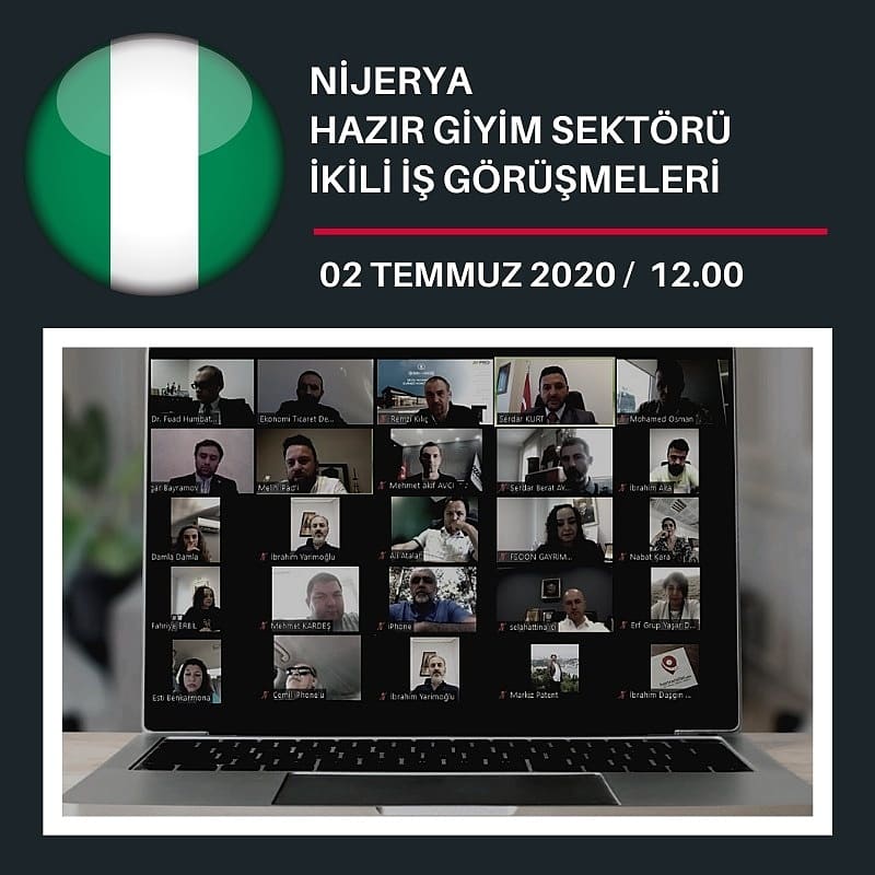 ekonomiticaret's tweet photo. 🇳🇬 NİJERYA
HAZIR GİYİM SEKTÖRÜ 
İKİLİ İŞ GÖRÜŞMELERİ
🗓️ 02 Temmuz 2020 Perşembe
🕙 12.00 (TSİ)

🇳🇬 NIGERIA 
TEXTILE SECTOR
B2B MEETING 
🗓️ July 02, 2020 Tuesday
🕙 10.00 AM 

📲 ON-LINE MEETING ZOOM

Katılım / Application 👇
https://t.co/hGl9ce8nkA

@Turkria - @etdworldtr https://t.co/xhHaeFxNWq