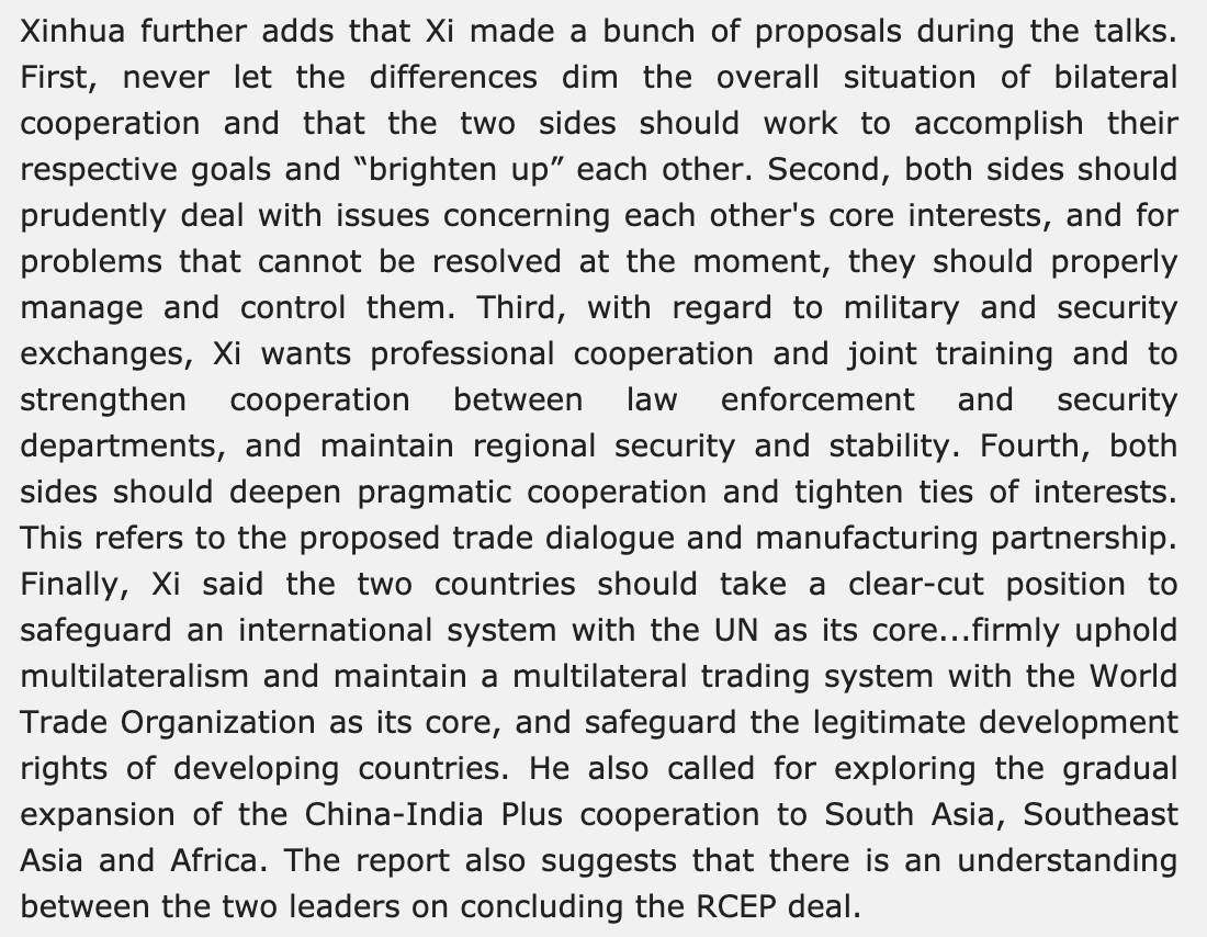 We then had the big informal summit. There was so much written about it, with so many leaks and inside stories. None really mentioned Art. 370 being raised. Here's what the Chinese side said officially.  https://mailchi.mp/d6db9f5a9628/eye-on-china-chennai-summit-nepal-visit-trumps-deal-gdp-6-pacific-lease?e=[UNIQID]