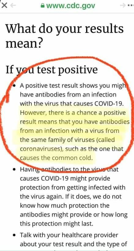 This screenshot is from the testing for antibodies page: https://www.cdc.gov/coronavirus/2019-ncov/testing/serology-overview.html