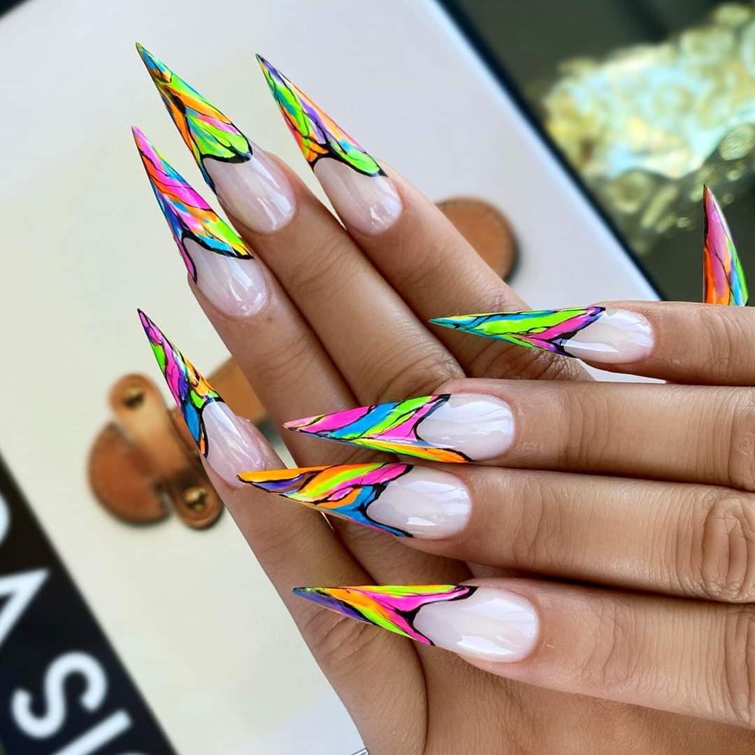 TipandToeNail's tweet photo. Psychedelic Neon Drip 🌈 
#NailInspo - @chaunlegend 

Now get celeb trendy nailarts at your premium Tip &amp; Toe Nail Salon. Book your appointment today - 7700916345

#ColorTherapy #TipandToeNails #TipAndToeNailClub #Neon #nailart #manimonday #manicure #nails💅 https://t.co/MAqETvdDiI