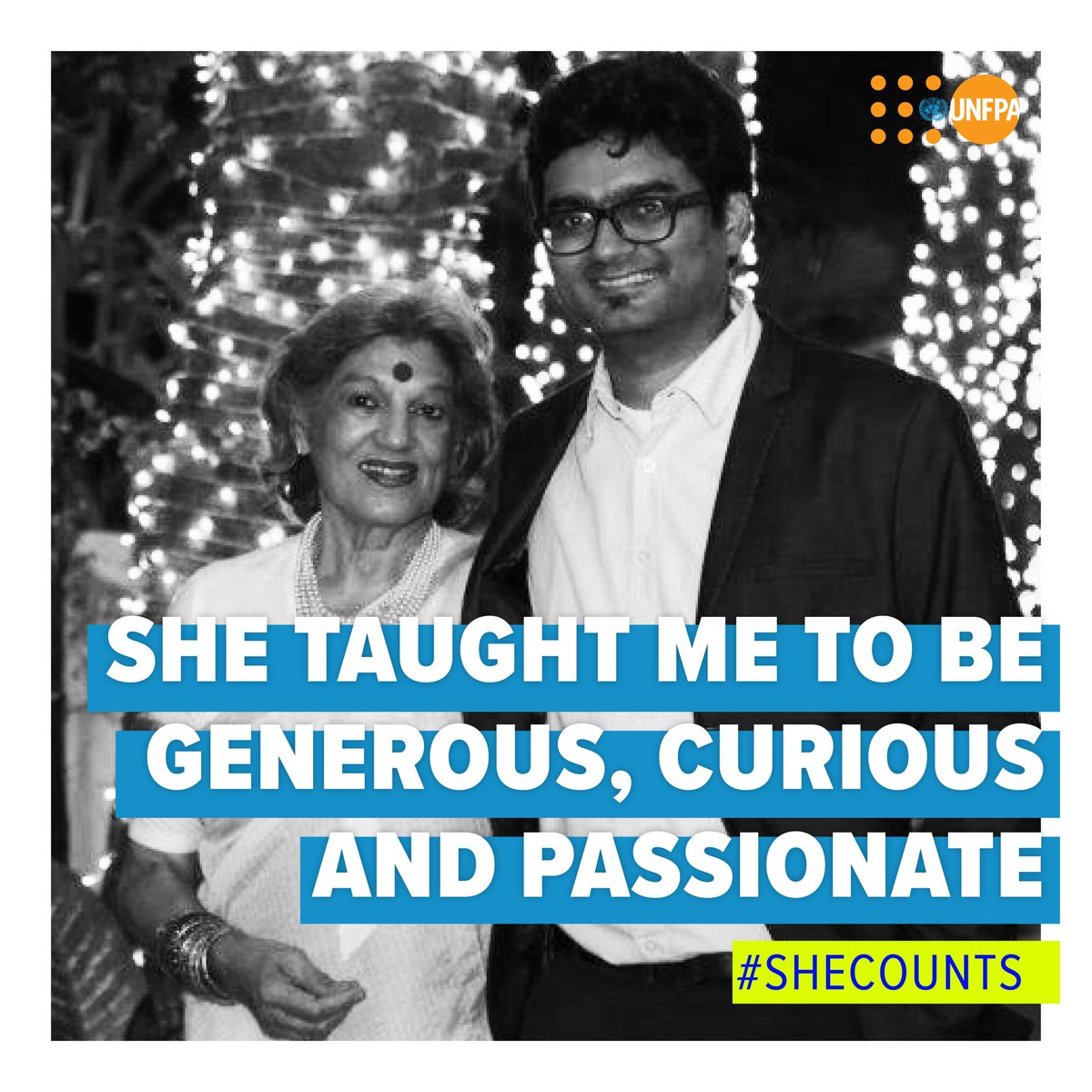 UNFPAIndia's tweet photo. “My mother, #DollyThakore, is the reason I am whatever I am today. She taught me to be generous, curious, and passionate. Not by instruction, but by how she conducted herself. These are things we desperately require in the world.”

-#QuasarThakorePadamsee

#SheCounts #SWOP2020 https://t.co/A3x2VicQ4y