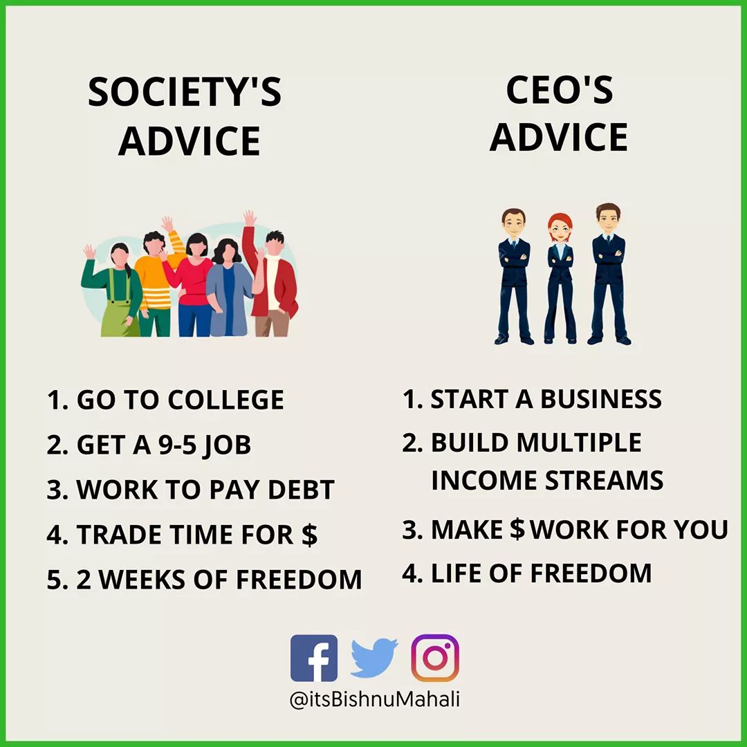 itsBishnuMahali's tweet image. Whose advice you would listen? Comment below 👇

#successadvice #societyadvice #ceoadvice #businessdiaries #businessadvice #business #job #businesstips #motivation #entrepreneurship #buildyourbusiness #bishnumahali #youngentrepreneur #workhardnow #wealthbuilding