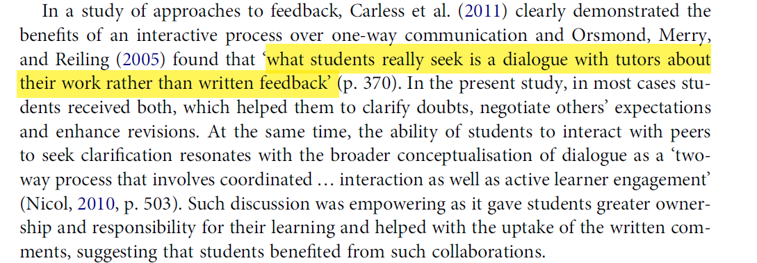 bastrimbos's tweet photo. Student peer review as a process of knowledge creation
through dialogue: https://t.co/3gaRu1kxn7 The power of peer review through #dialogue #relationships #studentsaspartners #dialogicapproach develop a #noseforquality together #feedbackliteracy👇 https://t.co/scUVLrl2ls