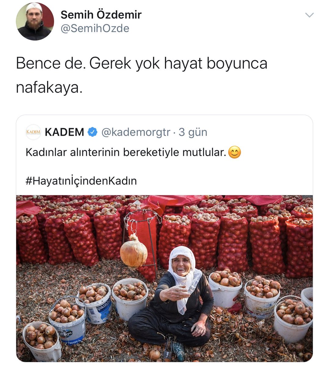 Bence de. Gerek yok hayat boyunca nafakaya.
