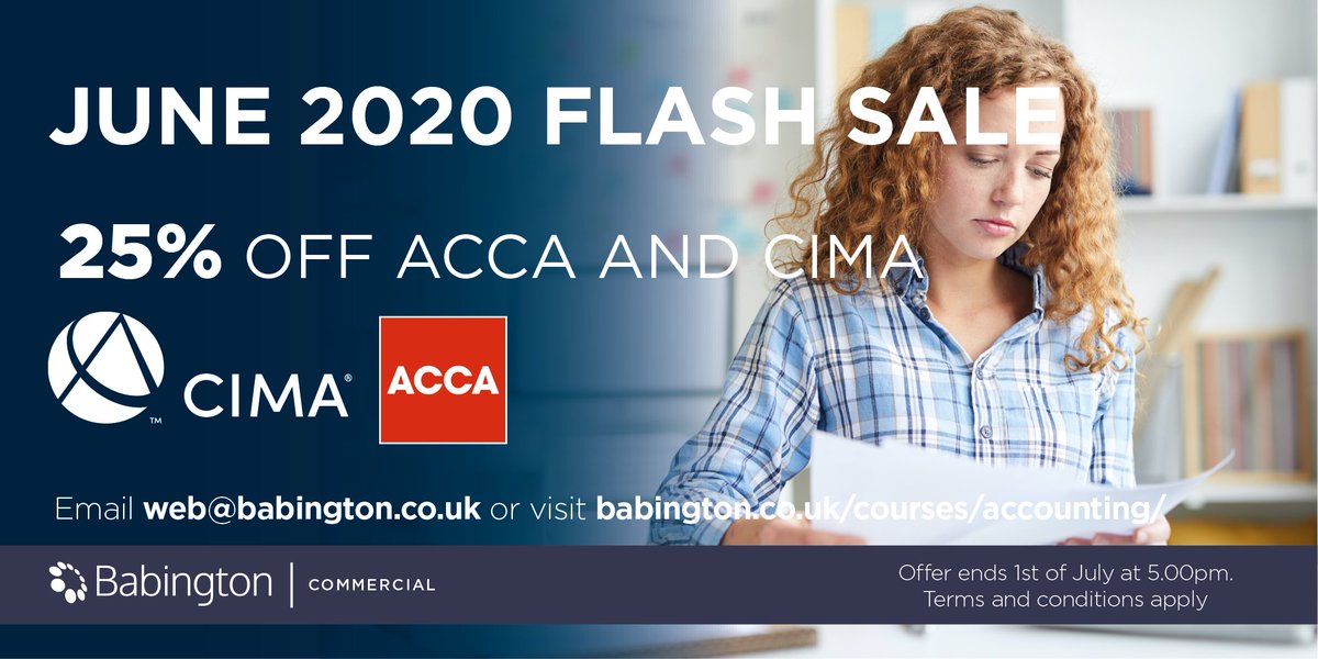 Our Accounting qualifications offer a distance learning option, helping you achieve your goals using our online learning platform, BabingtonOnline. 

With 25% off our ACCA and CIMA programmes, why not start developing your skills today? babington.co.uk/courses/accoun… #ACCA #CIMA