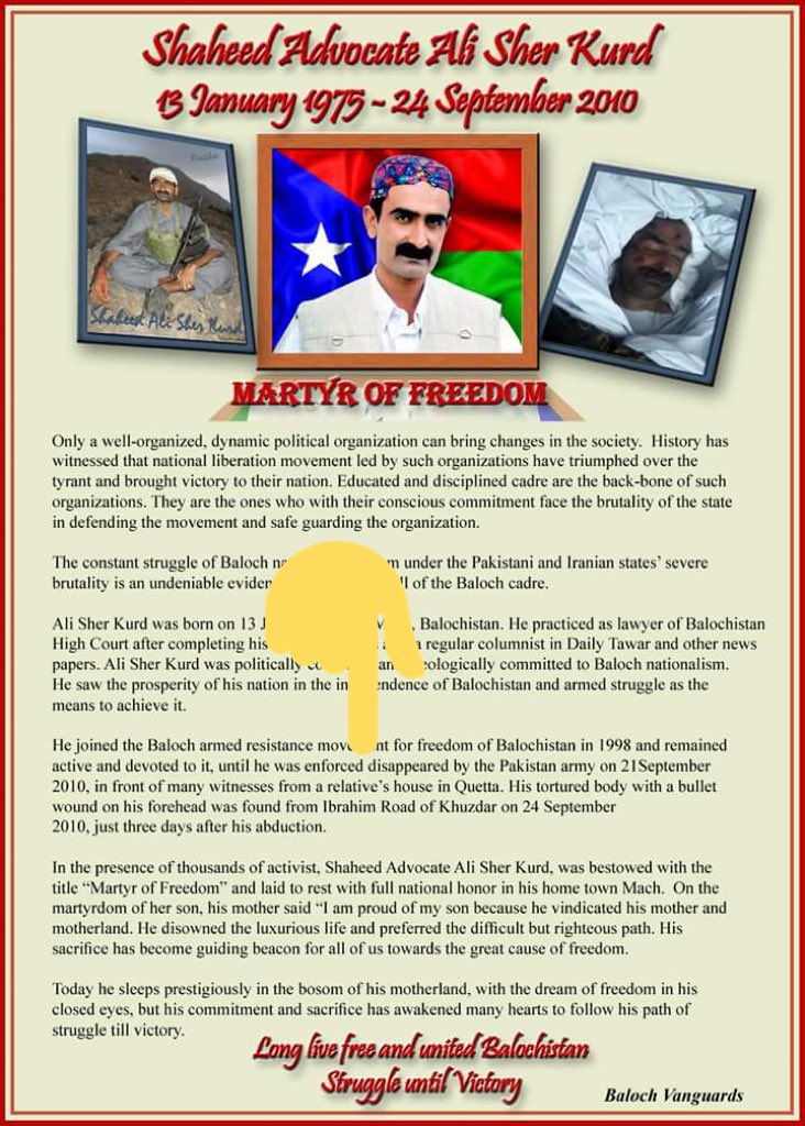 Let me share a leaked clip of Mama Qadeer admitting the reality behind Abdul Gaffar Langove’s killing.But in the same clip Mama Qadeer mentions 3 other terrorists:1-Ali Sher Kurd: Close aide of Nawab Marri,  #BLA commander.BSO-Azad claimed he was “enforced disappeared.”/112